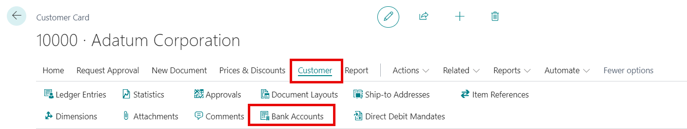 Customer Bank Accounts