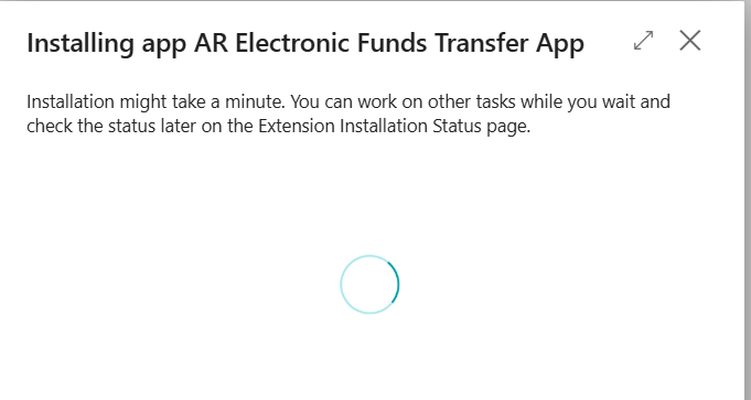 App Installation begins